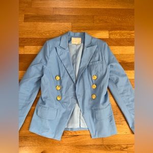 Liam Smith size M light blue double breasted blazer